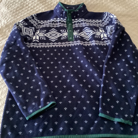 Vineyard vines boys size 16 fleece sweater snowflake theme - Picture 1 of 16